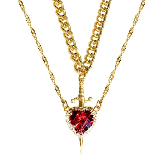 LEBENSREGEL Heart&Sword Necklaces