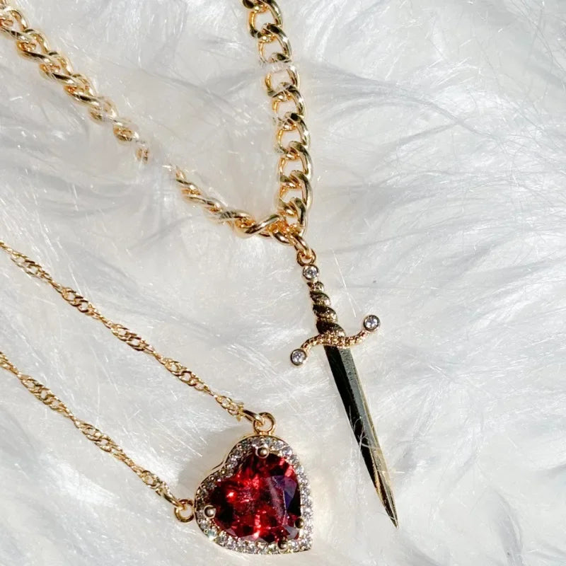 LEBENSREGEL Heart&Sword Necklaces