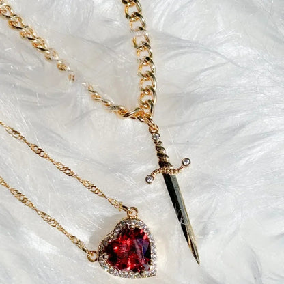 LEBENSREGEL Heart&Sword Necklaces