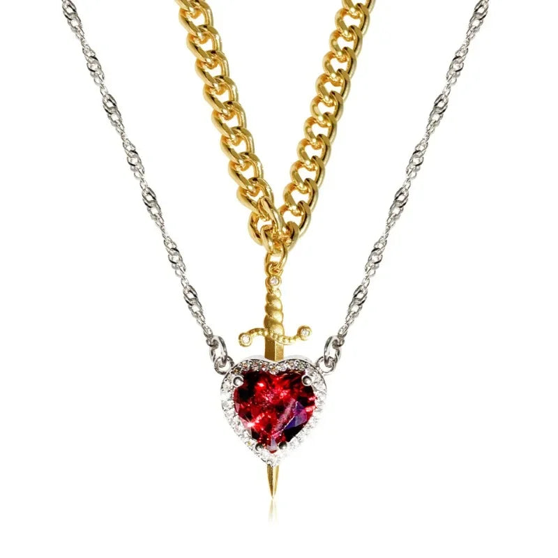 LEBENSREGEL Heart&Sword Necklaces