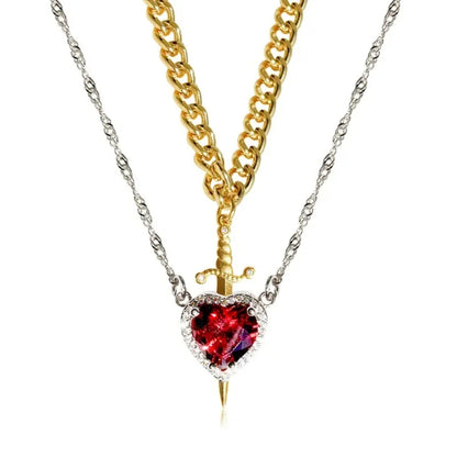 LEBENSREGEL Heart&Sword Necklaces